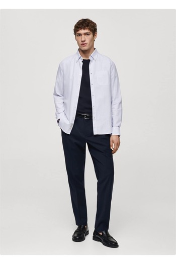 MANGO Man 100% cotton kodak striped shirt