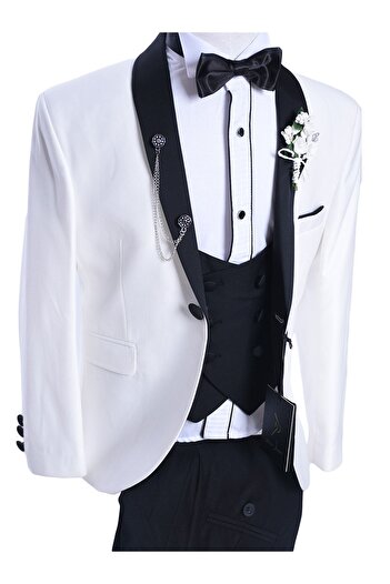 Doctor junior Black Lapel 8 Piece Kids Tuxedo Suit