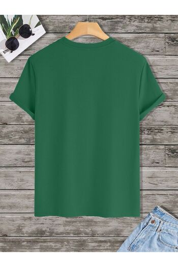 Mythologie Anchor Logo T-Shirt - Nefti Green Printed Oversize Crew Neck Short Sleeve