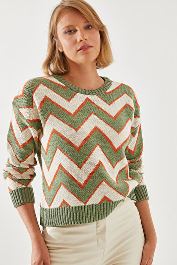 Bianco Lucci Jacquard Women's Sweater - 20246207
