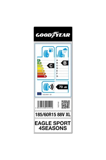 Goodyear 185/60r15 88v Eagle Sport 4seasons Xl/ 10.hafta 2025 Tarihli