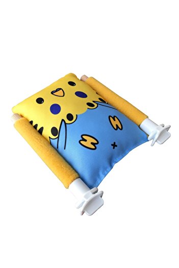 Kuşarkadaşım Bird Bed Soft Resting Pillow Double Sided Sleeping Perch Yellow Blue Budgie Bed Perch