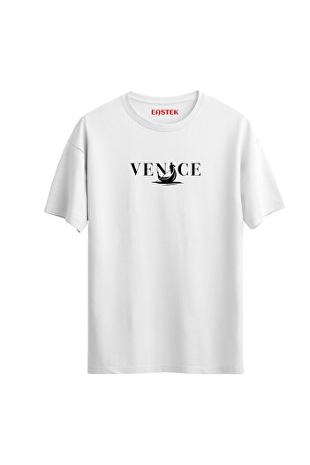 Açık Garaj Unisex Venice Printed Regular T-Shirt