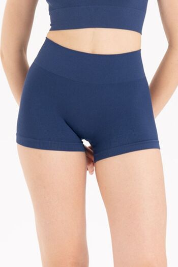 Formeasy High Waist Seamless Ribbed Sports Short Shorts - Flexible 9007