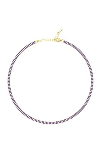 Merano Design 4mm Mor Gold Baget Choker
