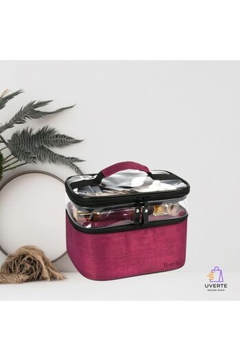 UVERTE Makeup Bag Organizer Travel Type Large Makeup Set Organizer with Compartment