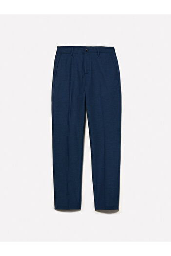 Sisley Men's Indigo Slim Fit Cotton Blended Trousers