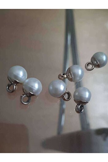 İMREN AKSESUAR 1 cm Pearl Button - 1 Pack of 8 Pieces