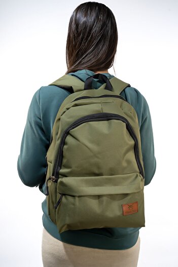 Rosmod Unisex Khaki Backpack with Lots of Eyelets