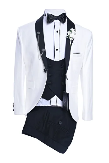 Doctor junior Black Lapel 8 Piece Kids Tuxedo Suit