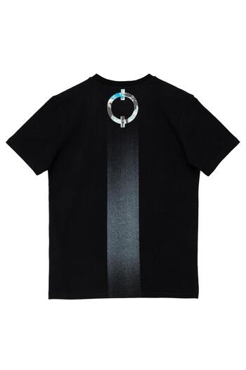 Nors Black Regular Cut Sports Logo T-Shirt