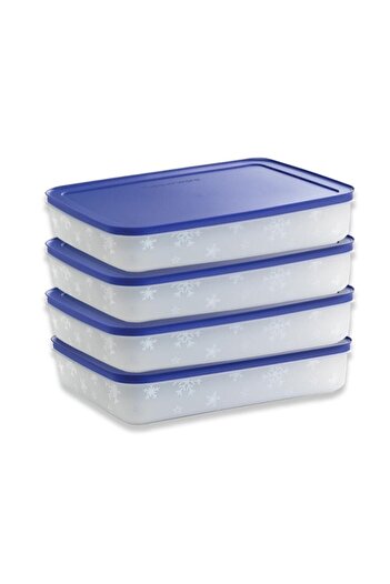 Tupperware Alaska Refrigerator Storage Container Dark Blue Lid (4 X 2.25 Lt)
