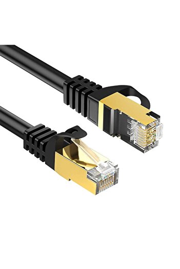 ATAELEKTRONİK 1 Metre Cat 7 Patch Kablo Cat7 Ethernet Kablosu 10gbps Internet Kablosu Cat7 10gbps 600mhz