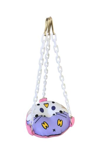 Kuşarkadaşım Double Sided Budgie Bagel Round Swing Toy - Purple