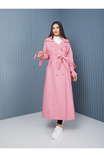 SahraAfra Rosette Trench Coat