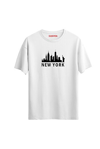 Açık Garaj Unisex New York Printed Regular T-Shirt