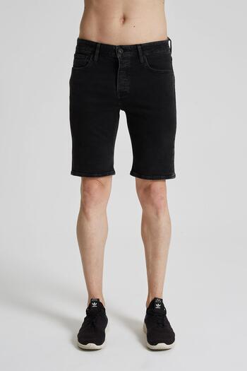 CROSS JEANS Men's Slim Fit Black Jean Shorts - E 4404-005