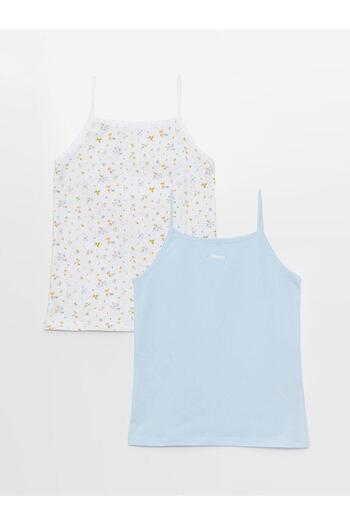 LC Waikiki Lcw Dream - Square Collar Printed Girls' Undershirt Set of 2