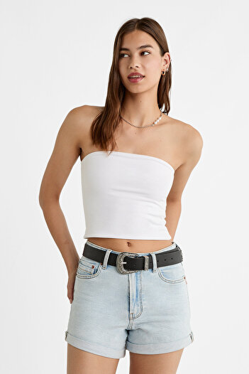Stradivarius Slim fit mom şort