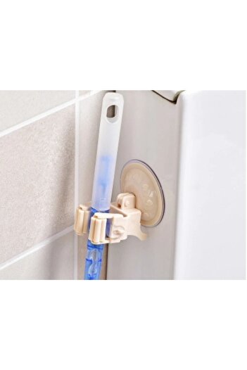 CMT Suction Cup Brush and Mop Holder Hanger 2 Pieces