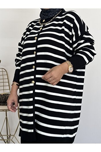 ASEL FASHİON Striped knitwear cardigan
