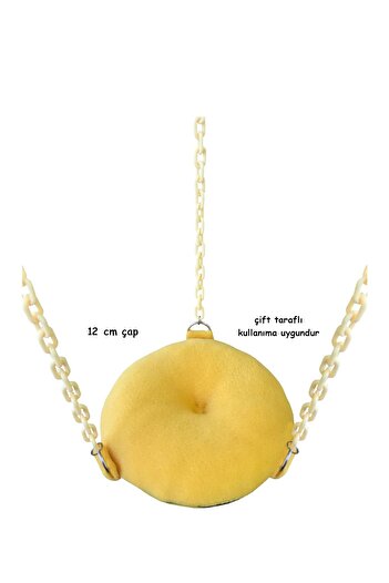 Kuşarkadaşım Cockatiel Round Bagel Swing Double Sided Swing Toy Yellow