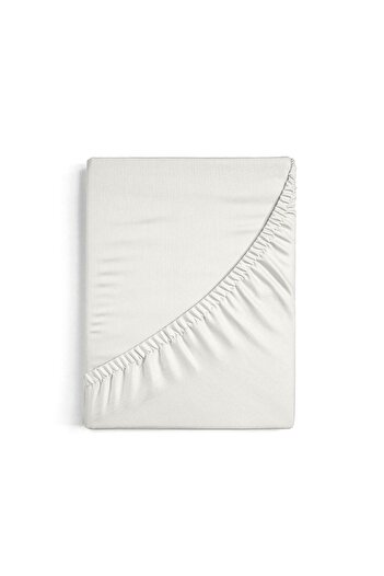 Leruum London 100% Cotton White Oversize Fitted Sheet - 30 Cm Depth 180x200 Cm
