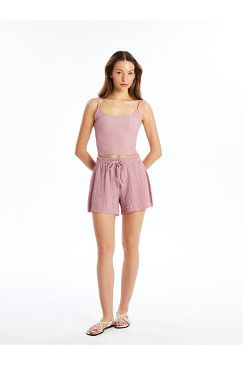 LC Waikiki Women's Crop - U Collar, Straight Straps