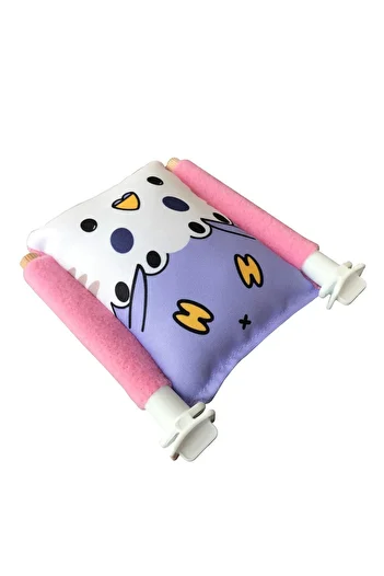 Kuşarkadaşım Bird Bed Soft Resting Pillow Double Sided Sleeping Perch Purple Budgie Bed Perch