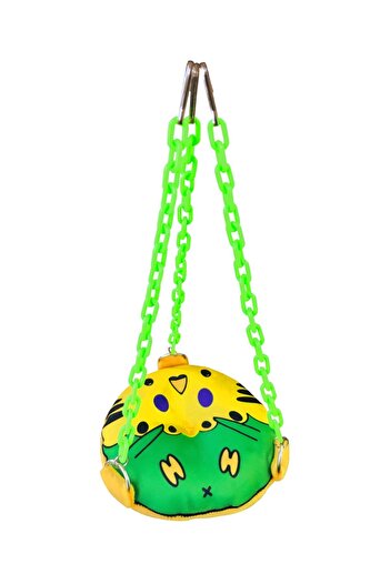Kuşarkadaşım Double Sided Budgie Round Bagel Swing - Yellow Green Toy