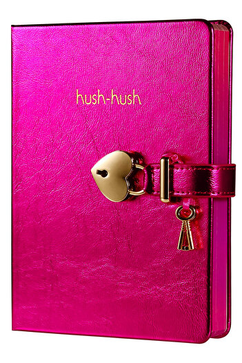 Victoria's Journals Caiet de blocare metalic Hush Hush roz - 13x18 Cm