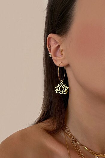 Okko Store Steel Lotus Island Earrings