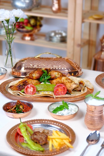 GÜR BAKIR Copper Kebab Presentation Plate 40 Cm