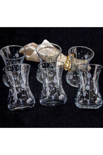 DECOSTYLE Paşabahçe Tea Glass Pointed Set of 6