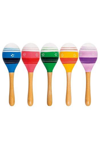 Circle Toys Ahşap 2'li Marakas Seti - Ritmi Yakala