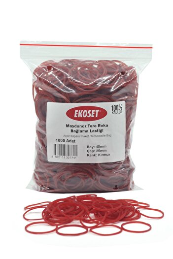 ekoset Maydonoz Sweat Lacing Rubber Red 1000 Pieces