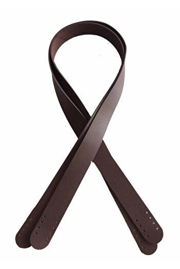 angel çanta aksesuar 70x2,4 εκ., Μονόστρωτο συνθετικό δέρμα Σκούρο Καφέ Χρώμα Διπλή λαβή
