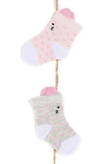 Aziz Bebe Baby Girl-Child Socks Set of 2 0-3 Years Azzc35422carmelange
