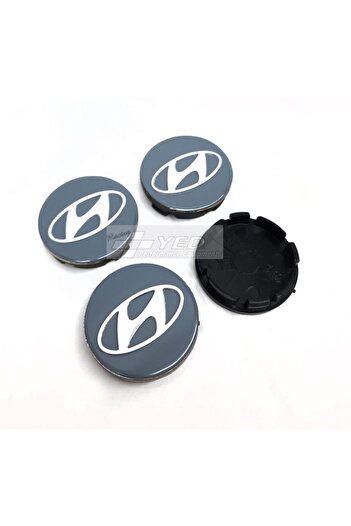 DURU DORUK Jant Göbeği Hyundai 55/52 (52MM YUVA) 4'lü Set Füme