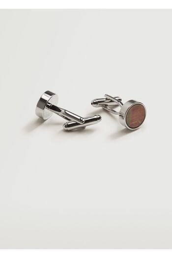 MANGO Man Men's Black Pearl Cufflinks