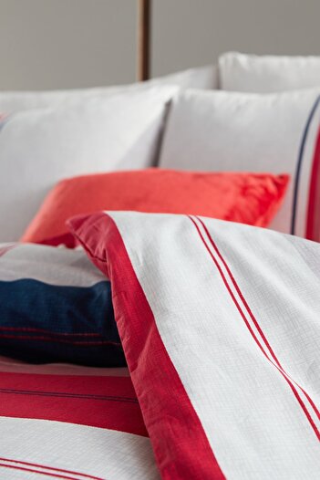 Doqu Home Ranforce Bedding Set Salvo Single - Red
