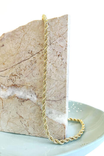 Manuka Rope Necklace Light Yellow