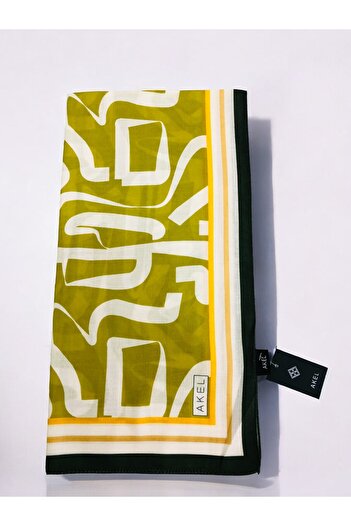Akel 95x95 Ethnic Patterned Digital Soft Scarf