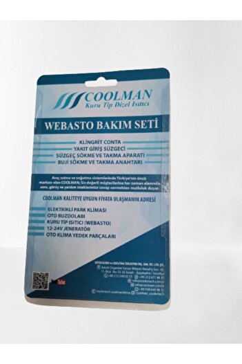 Cool man Coolman Webasto Tipi Coolman Tamir Ve Bakım Seti (5KW)