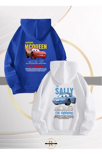 Risil-Nu Company Новий сезон McQueen і Sally з малюнком Oversize Світшот з капюшоном - 3 нитки