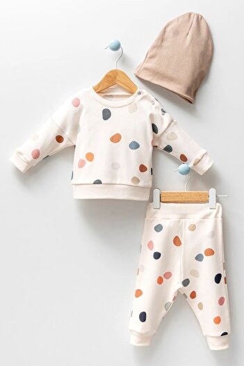 Bubbles Polka Dot Pattern 3-Piece Baby Set