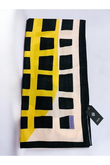 Akel 95x95 Ethnic Patterned Digital Soft Scarf