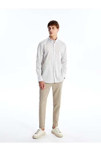 LC Waikiki Slim Fit Long Sleeve Poplin Men's Shirt