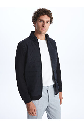 LC Waikiki Comfortable Fit Stand Collar Men's Cardigan