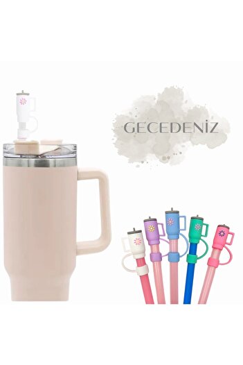 Stanley متوافق مع Quencher Thermos // سدادة شفاطة طراز Thermos - أبيض